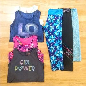 SOLD Girl's L Athletic Tanks & Leggings Lot